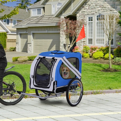 Dog Bike Trailer Pet Cart Bicycle Wagon By Aosom