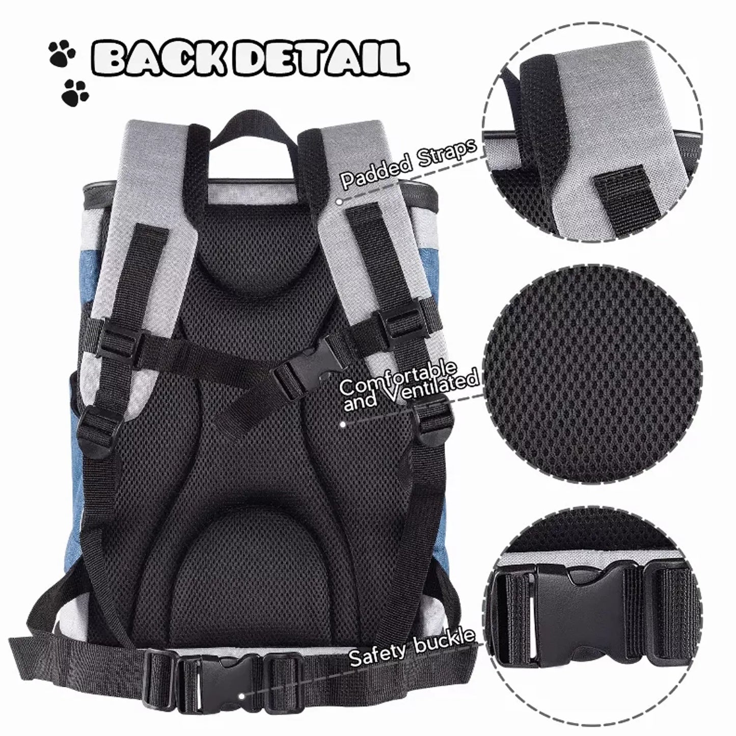 JESPET Pet Backpack Carrier for Small Pet
