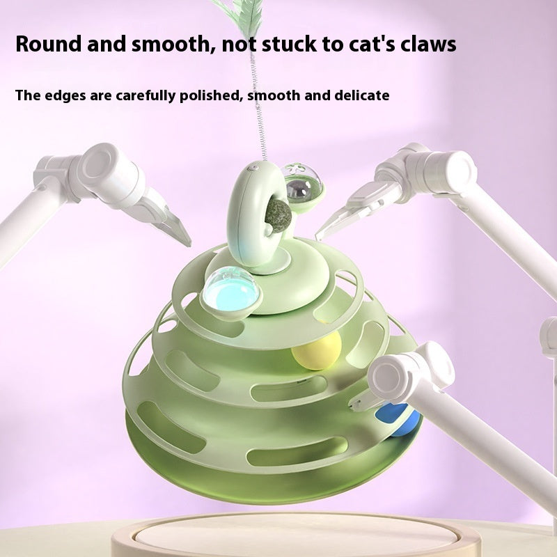 4-Level Cat Interactive Toy Tower