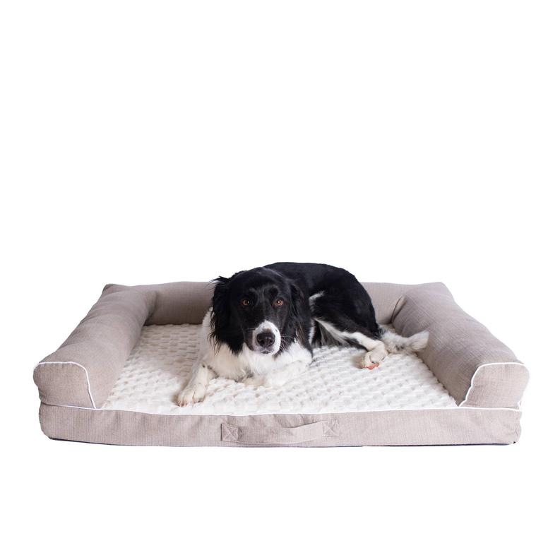 Medium Bolstered Pet Bed Cushion With Memory Foam By Armarkat