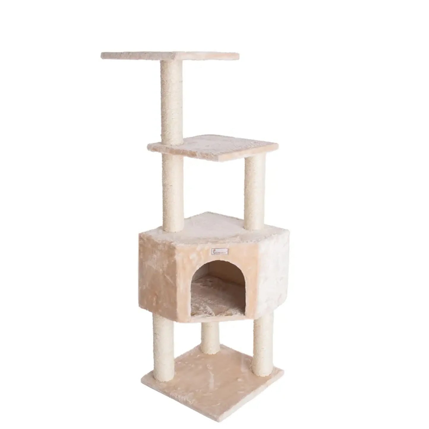 GleePet 48-Inch Cat Tree Real Wood Cat Perch