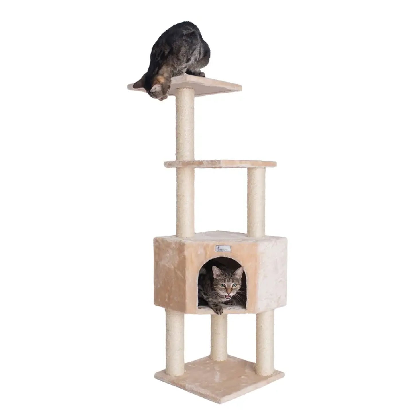 GleePet 48-Inch Cat Tree Real Wood Cat Perch