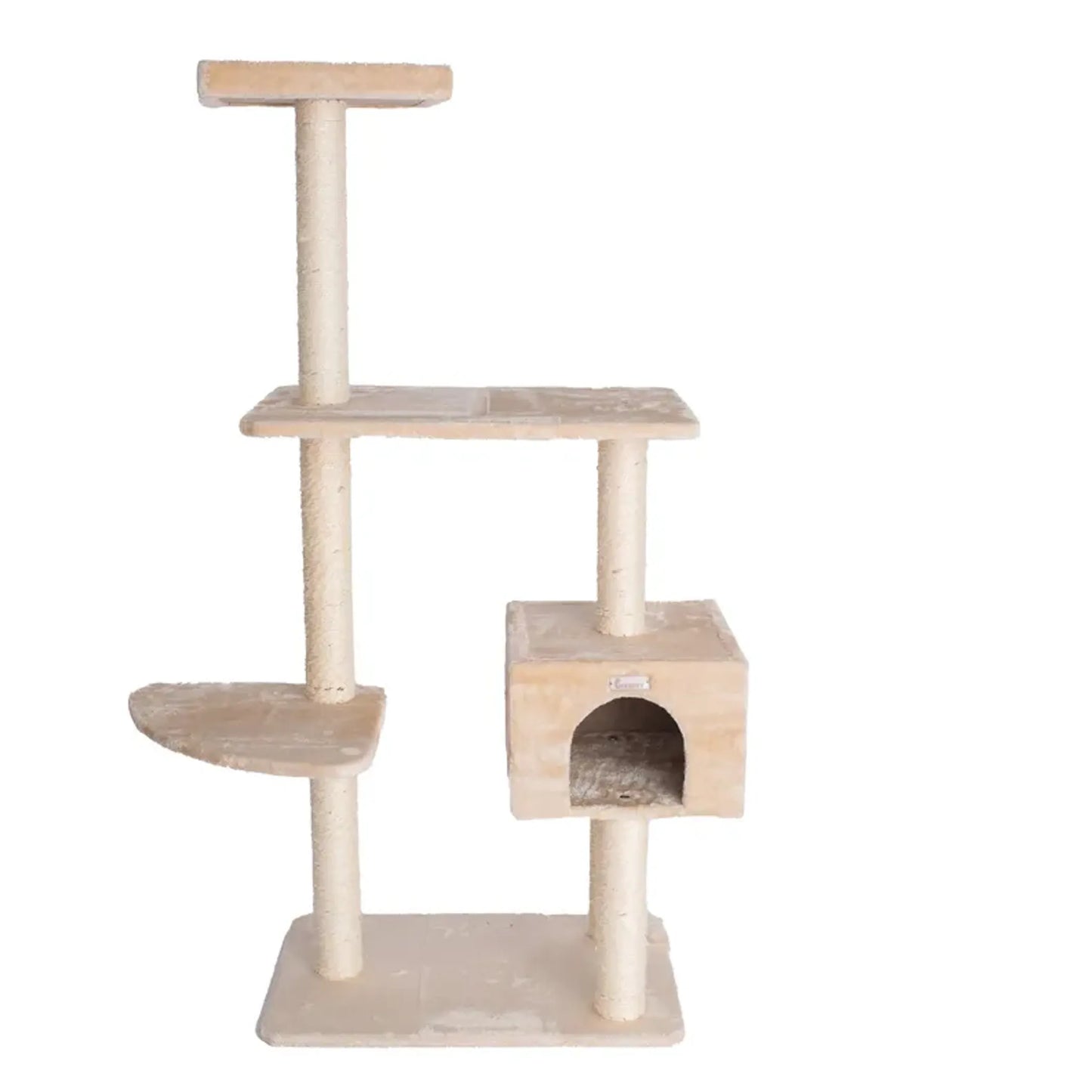 GleePet 57-Inch Cat Tree Real Wood Cat Perch