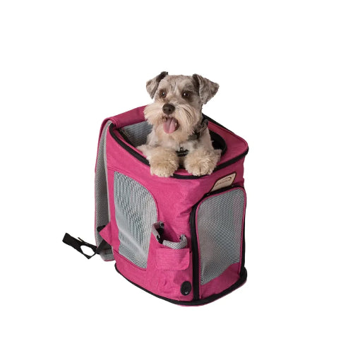 Armarkat Pets Backpack Pet Carrier in Pink and Grey