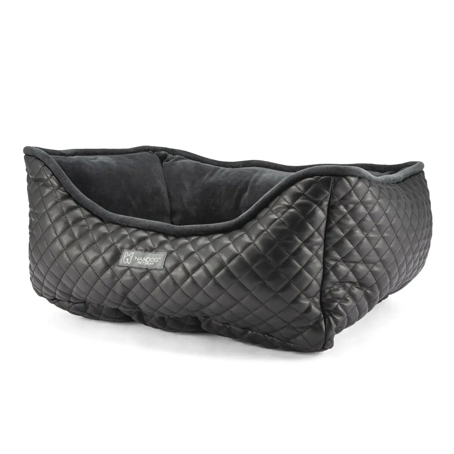 NANDOG Prive Collection Quilted Vegan Leather Pet Bed