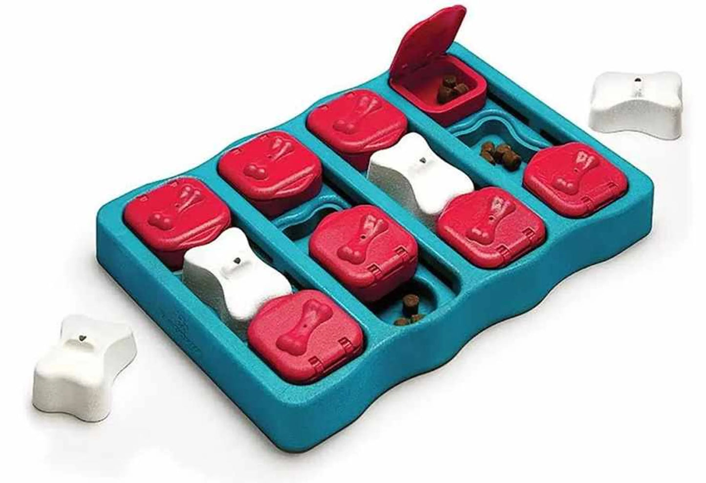 Nina Ottosson Brick Interactive Treat Puzzle Toy Blue Level 2