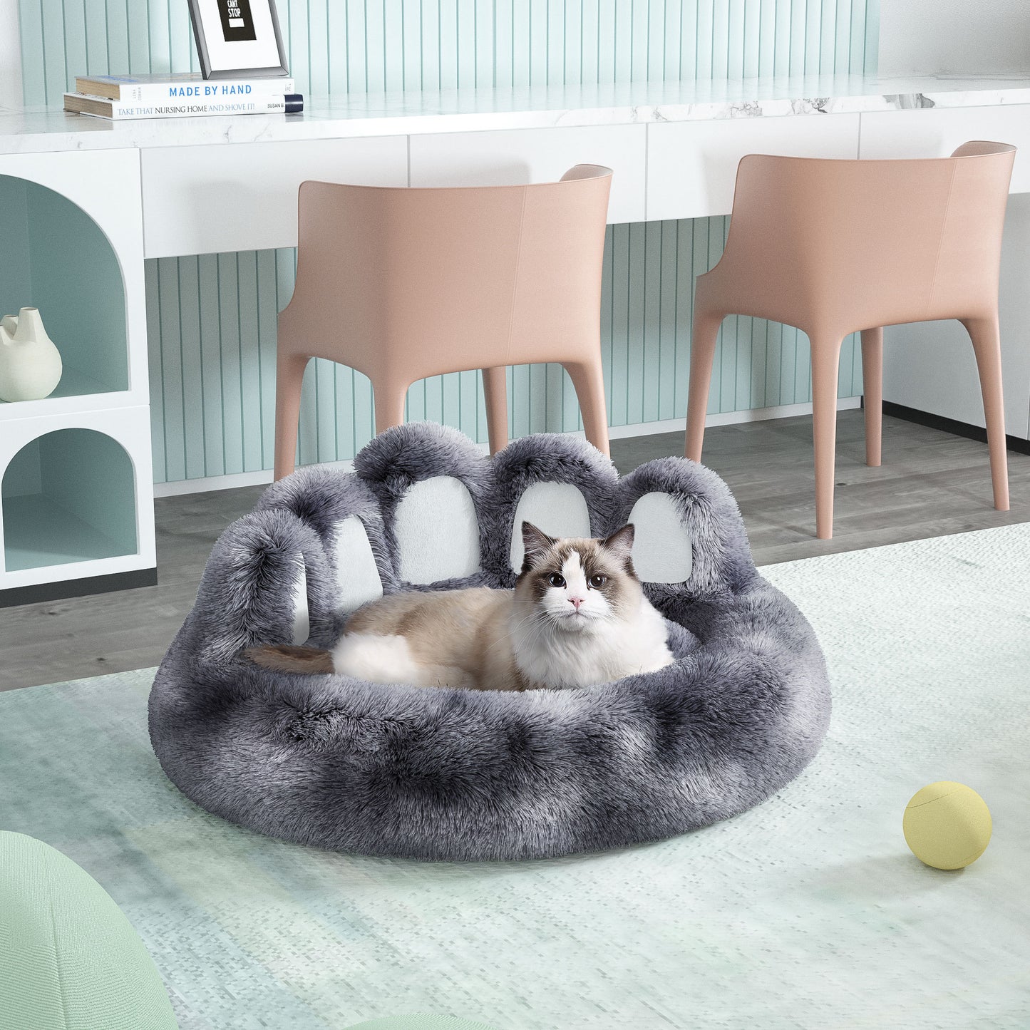 Paw-Shaped Pet Bed For Small And Medium Furry Friends
