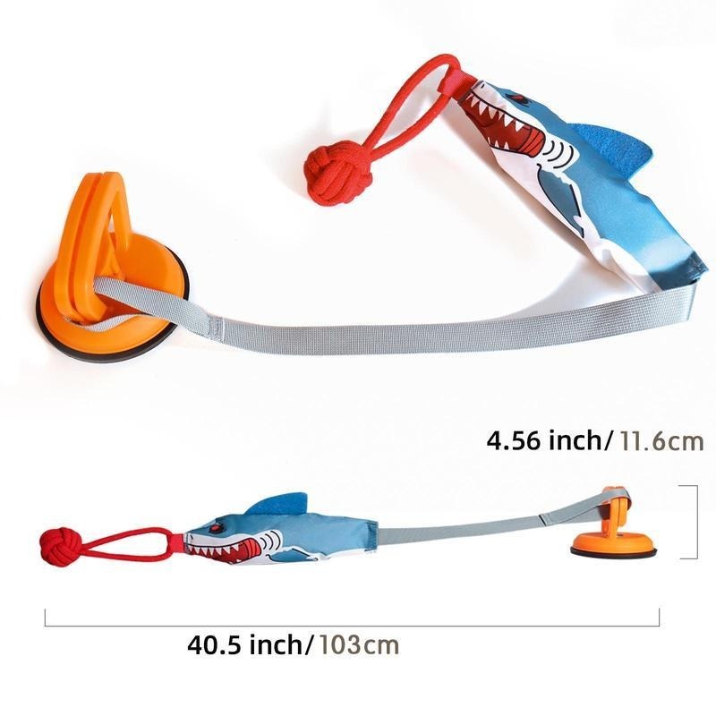 Interactive Shark-Shaped Pet Toy With Suction Cup
