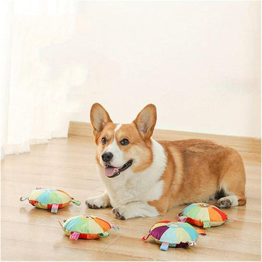 Plush Pet Dog Flying Discs Chew Toys