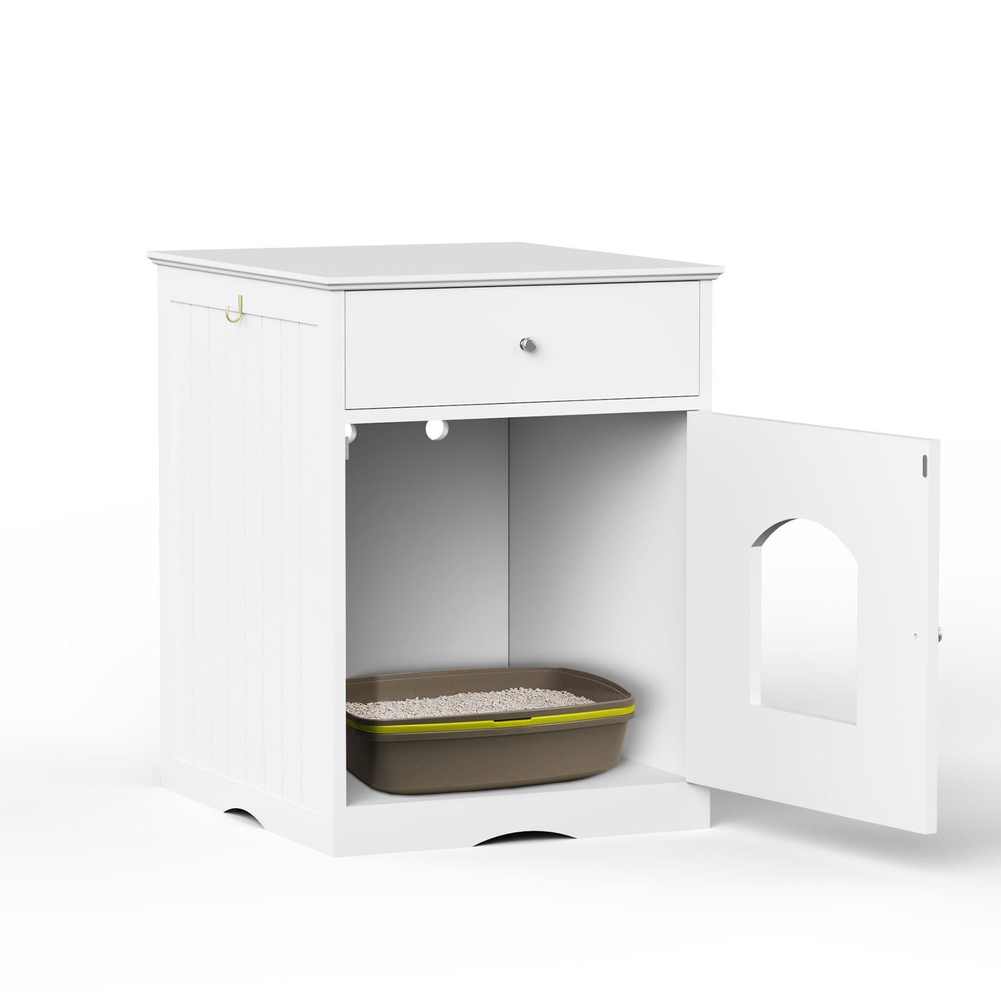 Wooden Pet Litter Box With Drawers