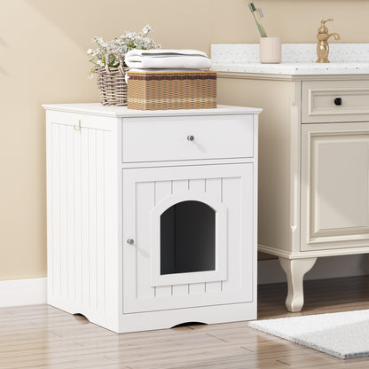 Wooden Pet Litter Box With Drawers