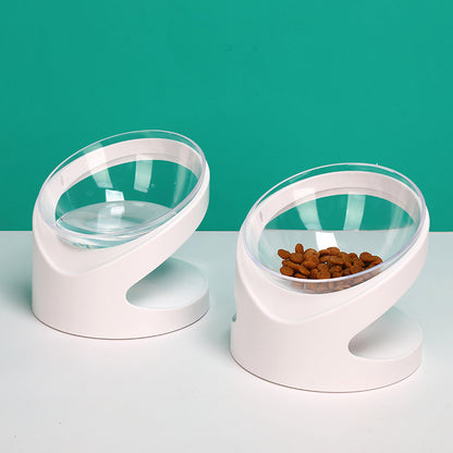 Pet Food Bowl With Diagonal Mouth