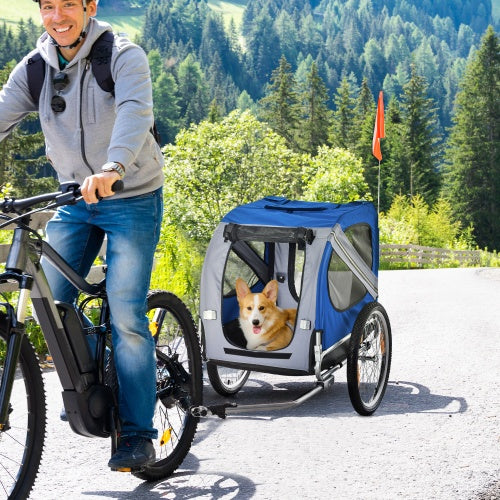 Dog Bike Trailer Pet Cart By Aesom