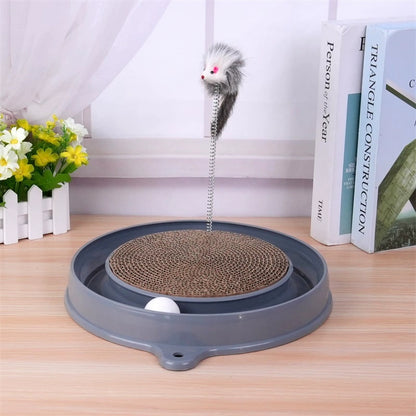 Multi-functional Cat Scratching Board With Ball Track