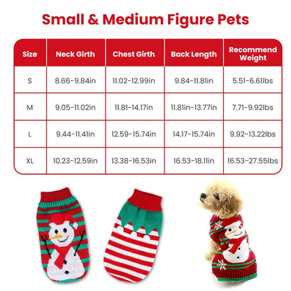 1Pc Pet Christmas Turtleneck Sweater for dogs and cats