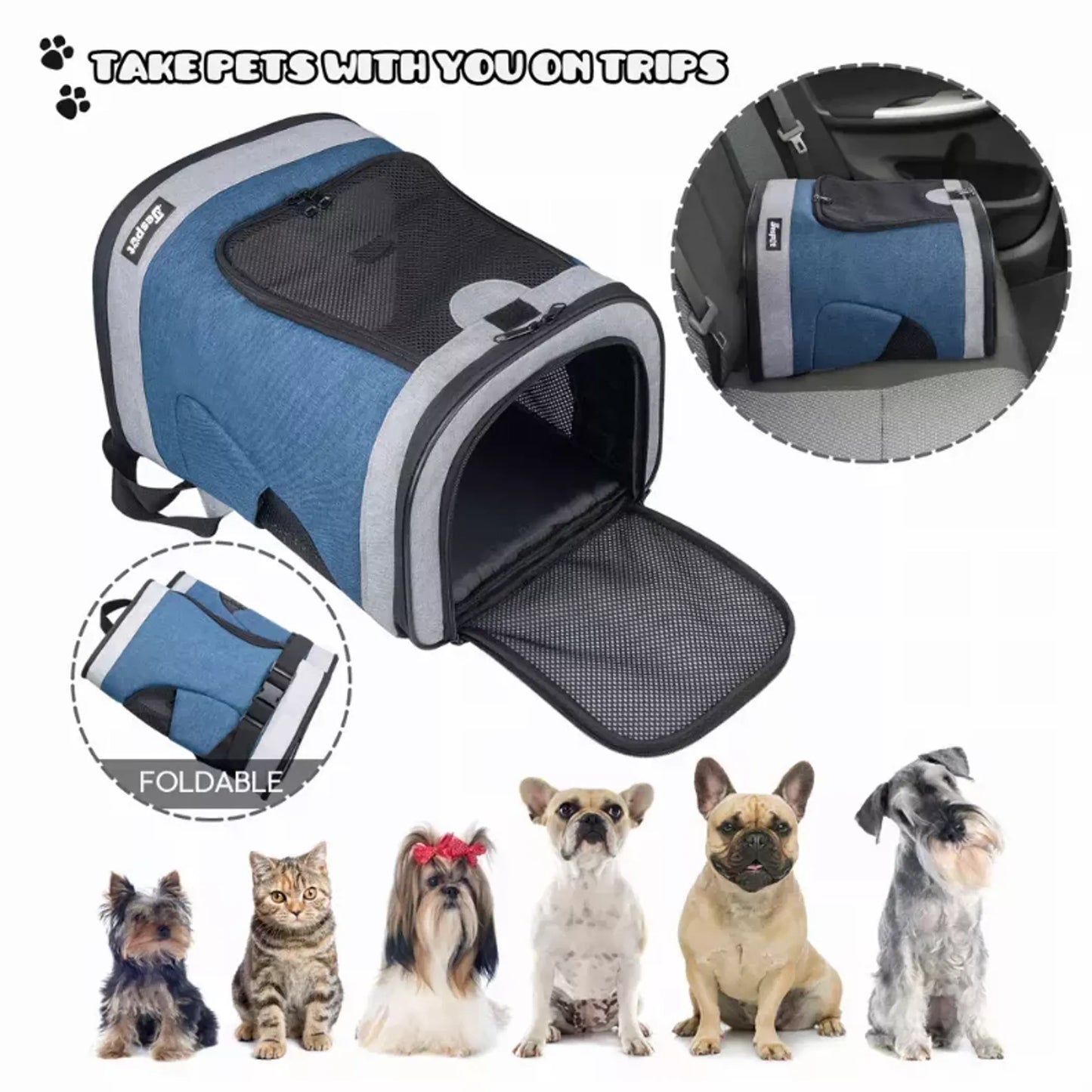 JESPET Pet Backpack Carrier for Small Pet