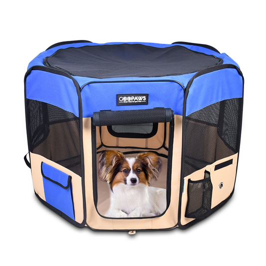 JESPET Pet Playpens 36", 45" & 61" Portable Exercise Pen with Carry Bag
