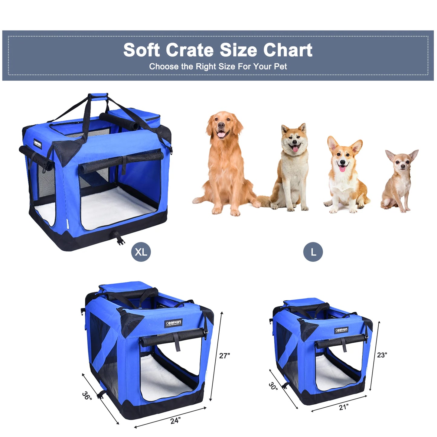 JESPET Soft Pet Crates Kennel