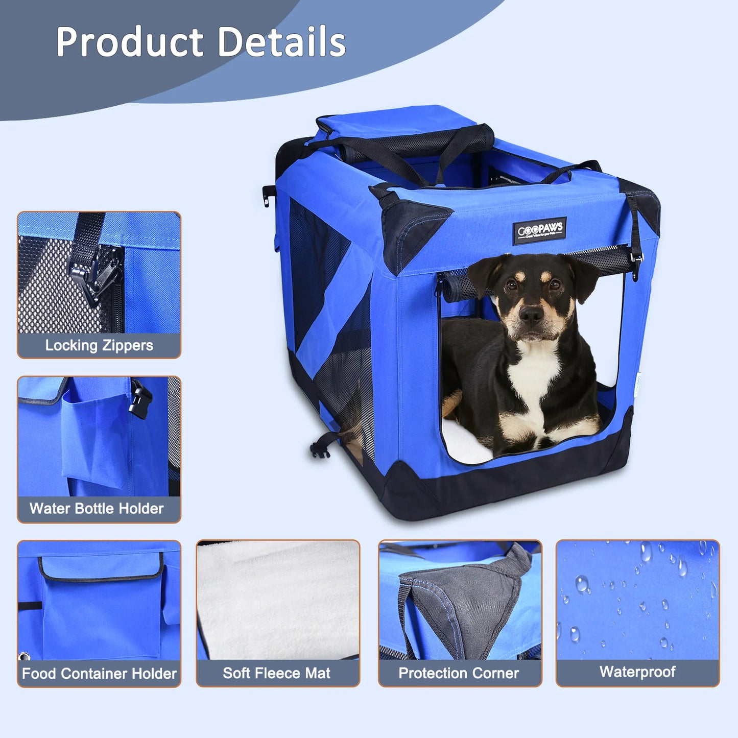 JESPET Soft Pet Crates Kennel