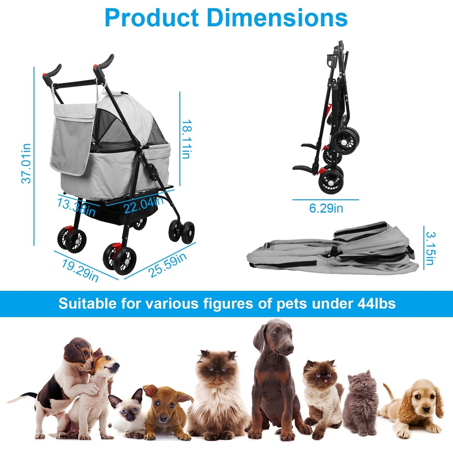 Foldable Pet Stroller