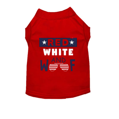 Red, White & Woof Tee Patriotic Dog T-Shirt