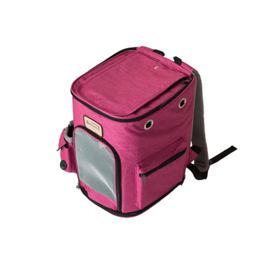 Armarkat Pets Backpack Pet Carrier in Pink and Grey