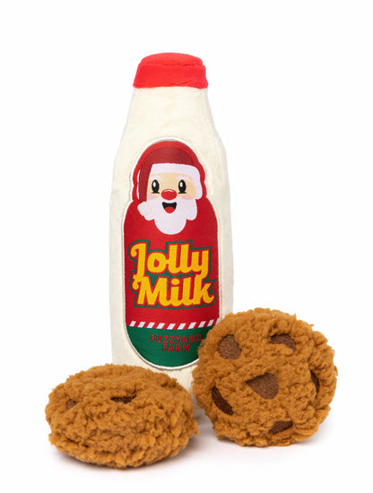 FuzzYard Jolly Milk & Cookies Plush Dog Toy - 3 Piece Set