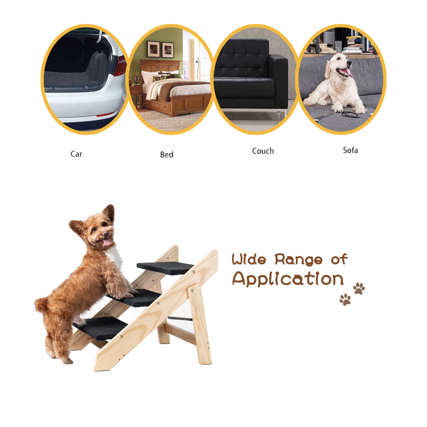 Foldable 3 - Level Dog Stairs & Ramp