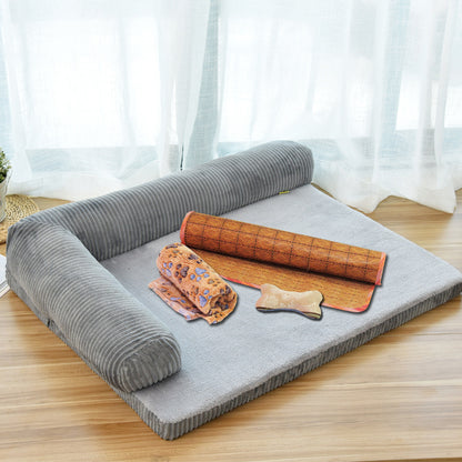 Pet Dog Bed - Bilateral with 3 sides