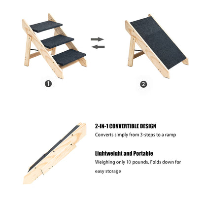 Foldable 3 - Level Dog Stairs & Ramp