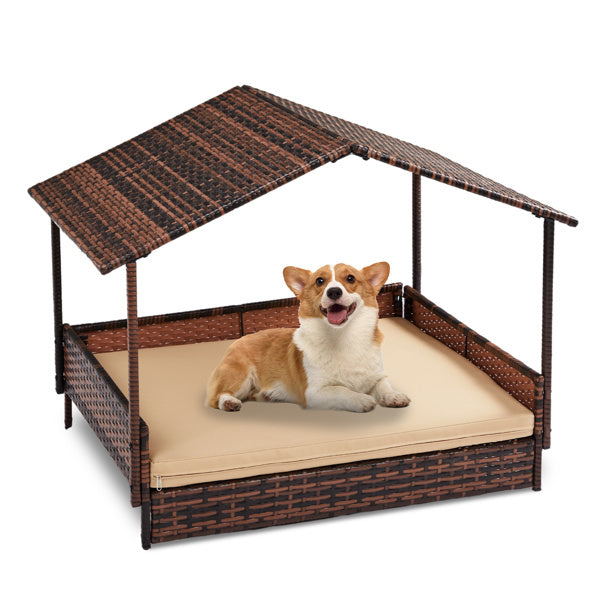 Herringbone Rattan Cat And Dog House