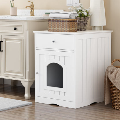 Wooden Pet Litter Box With Drawers