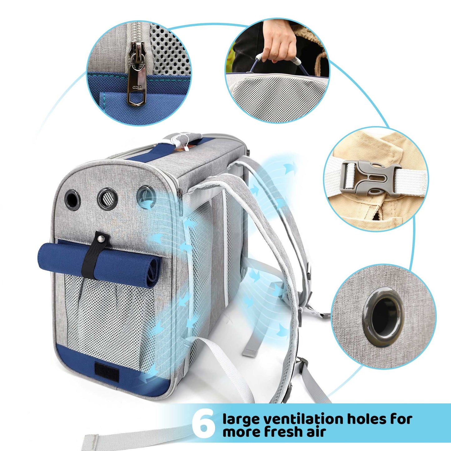 Foldable Soft Pet Carrier For Dogs And Cats