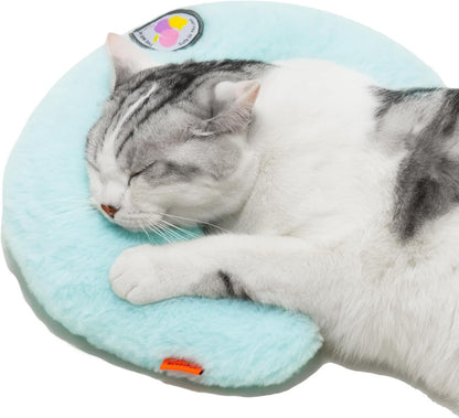 MEWOOFUN U-Shaped Orthopedic Blue Pet Pillow