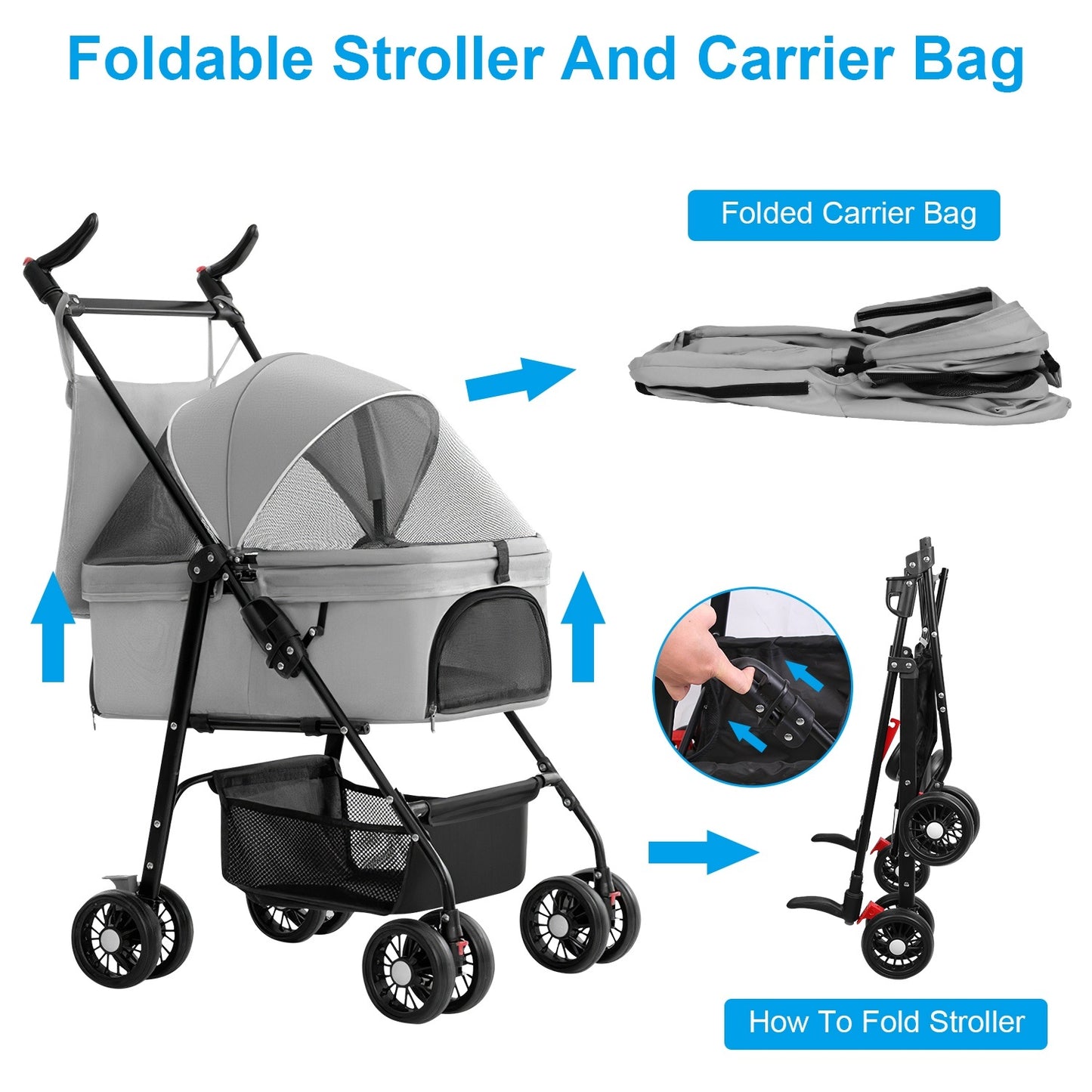 Foldable Pet Stroller