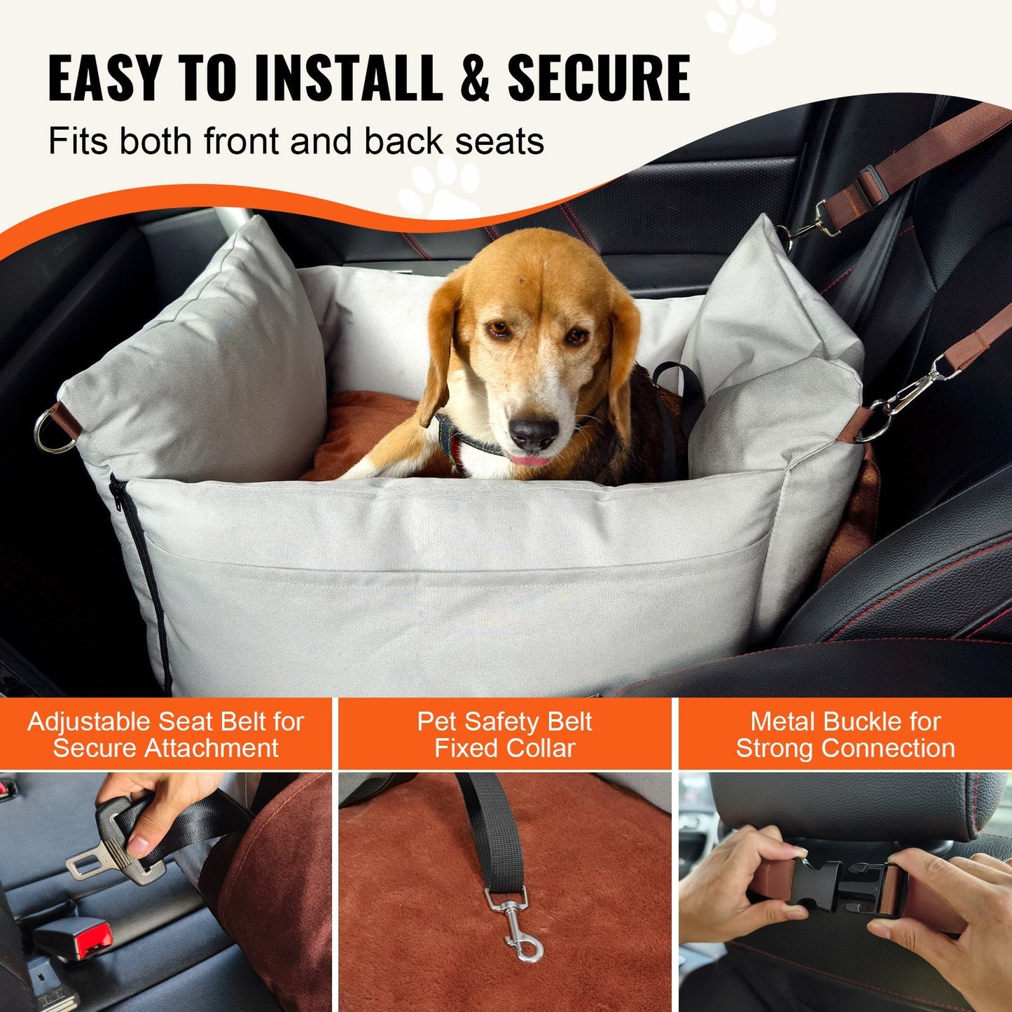 VEVOR Dog Booster Car Seat  - 25lbs Weight Capacity