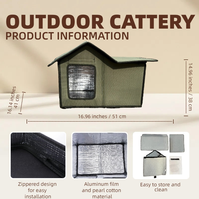 Rainproof And Windproof Portable Outdoor Cat Hutch