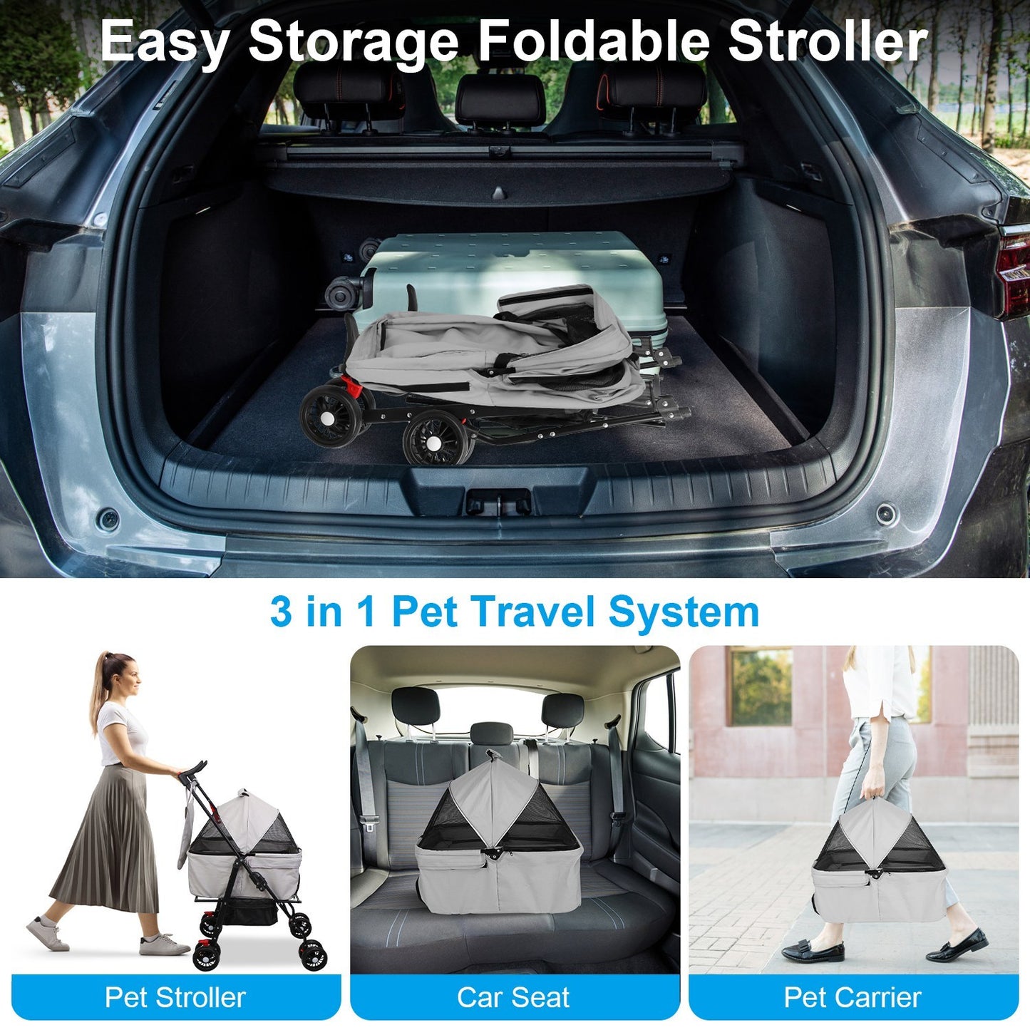 Foldable Pet Stroller