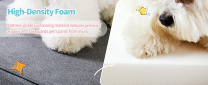 Pet Stairs  - Four Step  -  Soft Gray