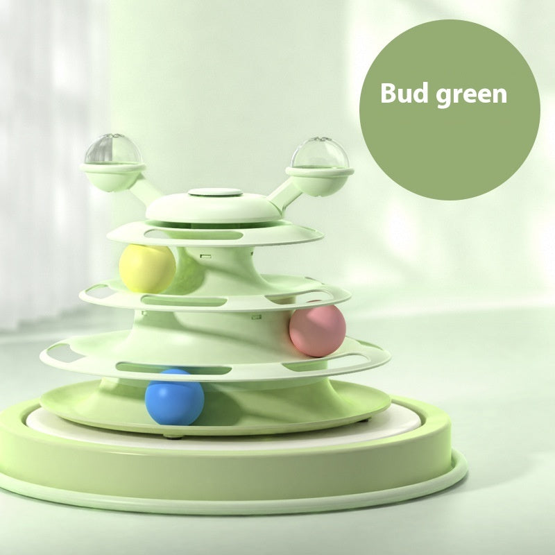 4-Level Cat Interactive Toy Tower