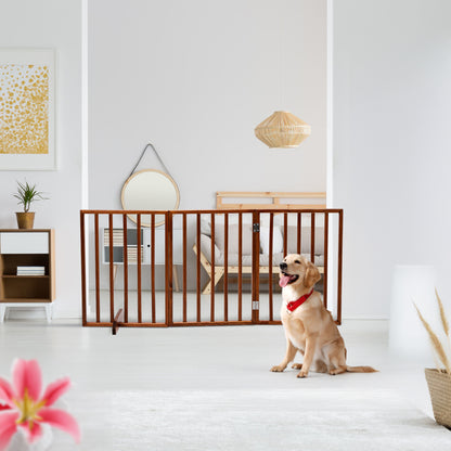 24-Inch Brown Foldable Pet Fence