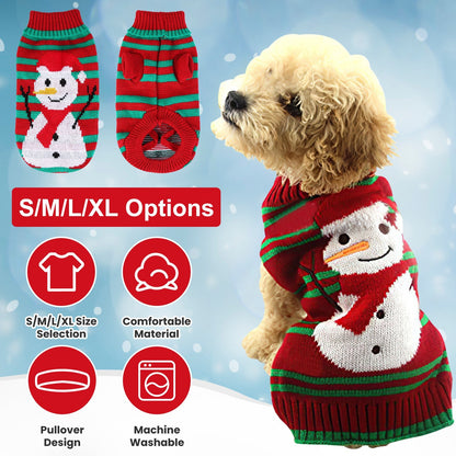 1Pc Pet Christmas Turtleneck Sweater for dogs and cats