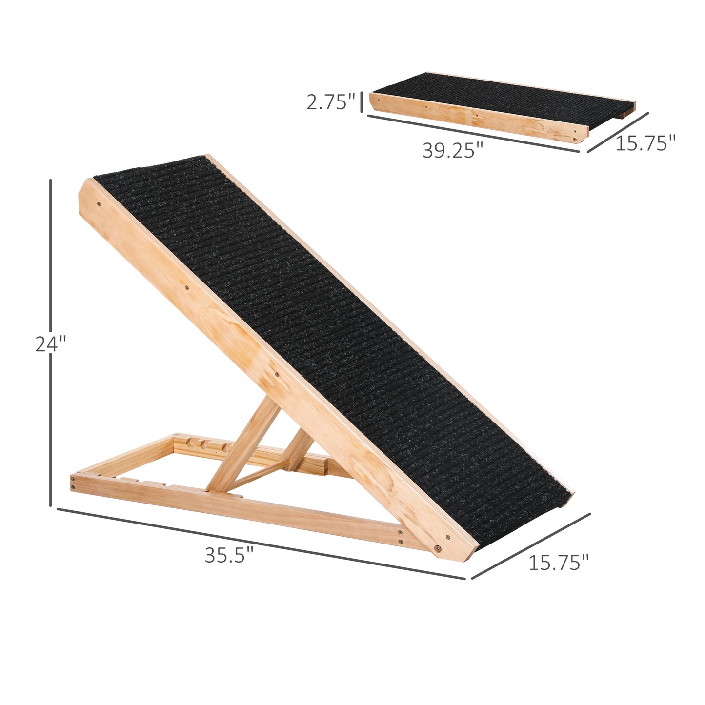 Elevated Dog Ramp for Bed or Couch