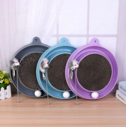 Multi-functional Cat Scratching Board With Ball Track