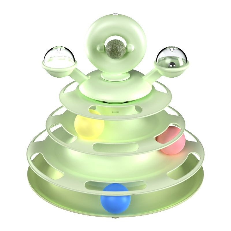 4-Level Cat Interactive Toy Tower
