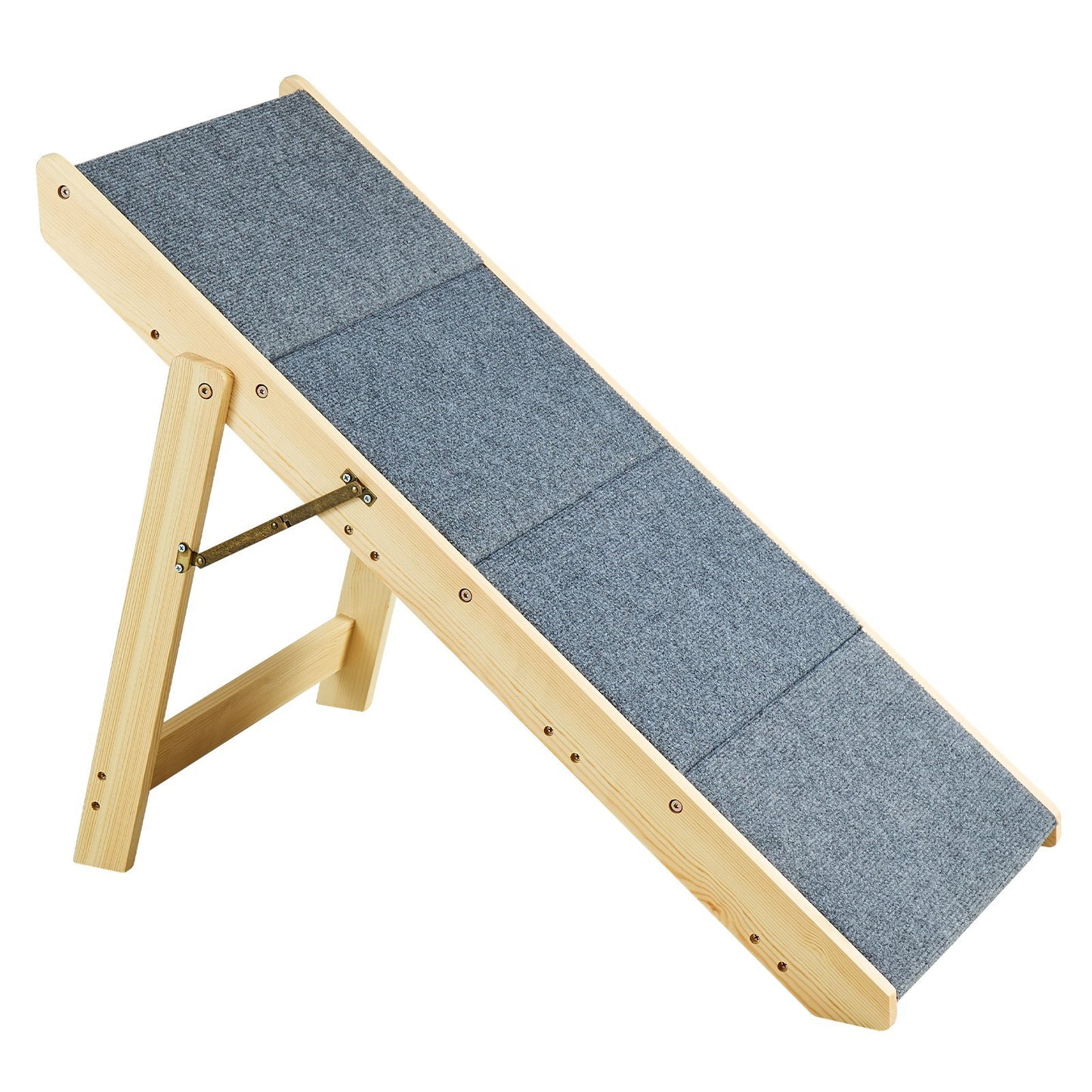 2-in-1 Foldable, 4-Step Wooden Dog Stair-Ramp For Beds, Sofa And Cars - Up To 150 Lbs