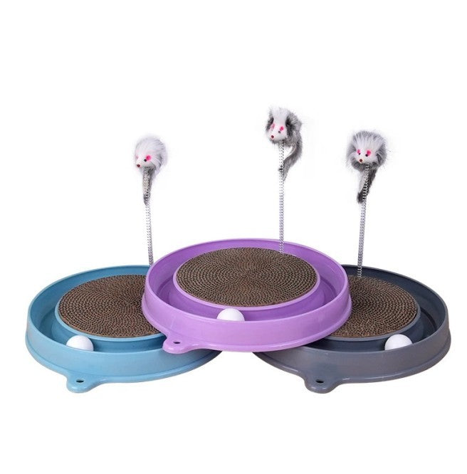 Multi-functional Cat Scratching Board With Ball Track