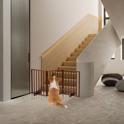24-Inch Brown Foldable Pet Fence
