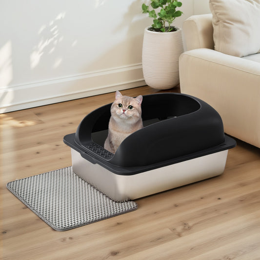 Stainless Steel Cat Litter Box With Lid