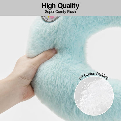 MEWOOFUN U-Shaped Orthopedic Blue Pet Pillow